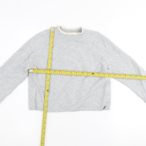 Hollister Womens Grey Knit Crew Neck Pullover Jumper XS