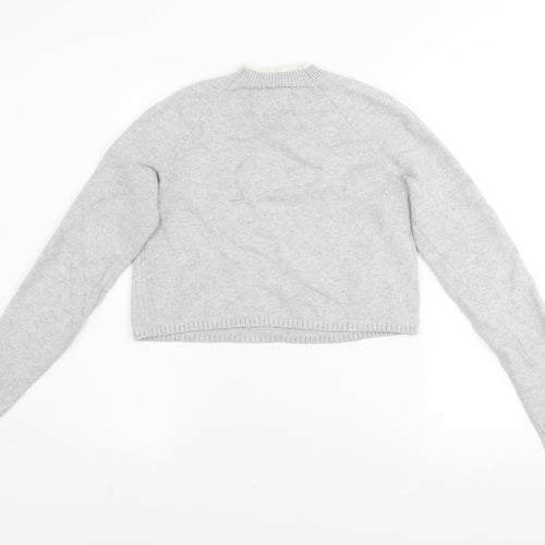 Hollister Womens Grey Knit Crew Neck Pullover Jumper XS