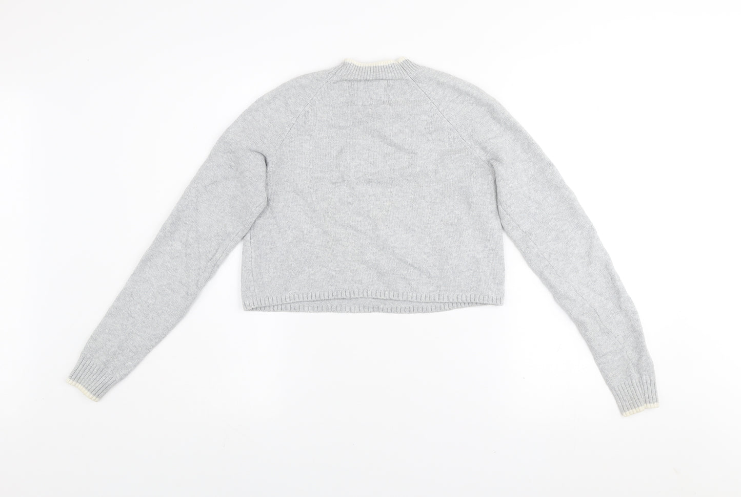 Hollister Womens Grey Knit Crew Neck Pullover Jumper XS