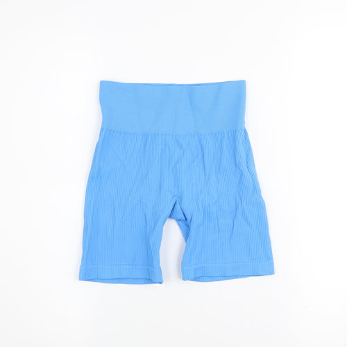 Pull & Bear Women's Blue Biker Activewear Shorts XS Lightweight Stretch