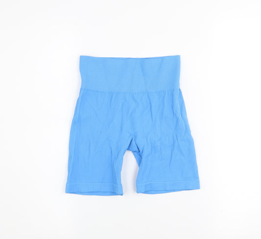 Pull & Bear Women's Blue Biker Activewear Shorts XS Lightweight Stretch