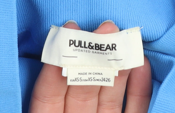 Pull & Bear Women's Blue Biker Activewear Shorts XS Lightweight Stretch