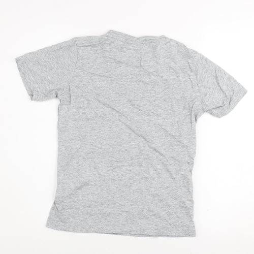 Champion Boys Grey Logo T-Shirt Size 11-12 Years Short Sleeve Cotton Blend