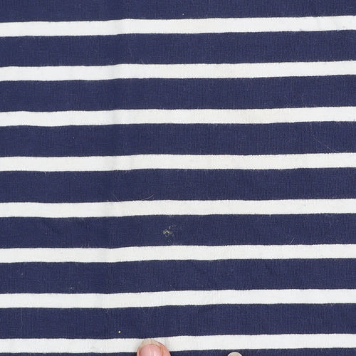 Dunnes Stores Signature Women's Navy Striped 3/4 Sleeve Top Size 14