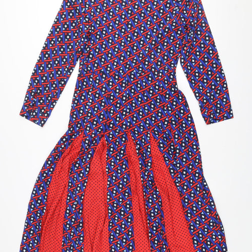 Savida Women's Multicoloured Geometric A-Line Dress Size 10