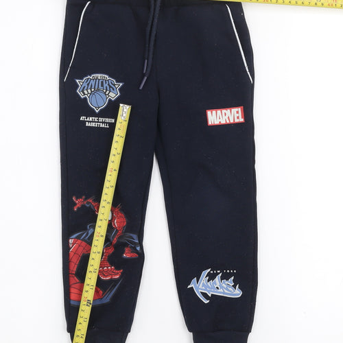 Marvel Boys Blue Spider-Man NBA Joggers 3 Years Fleece Sweatpants