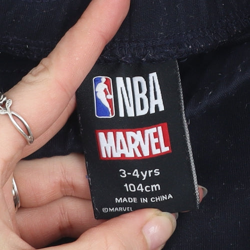 Marvel Boys Blue Spider-Man NBA Joggers 3 Years Fleece Sweatpants