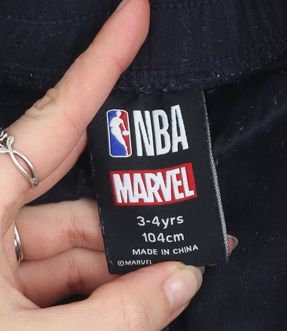 Marvel Boys Blue Spider-Man NBA Joggers 3 Years Fleece Sweatpants