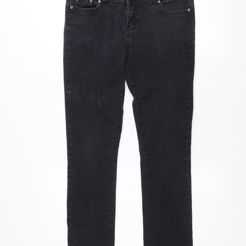 Dunnes Women’s Black Skinny Jeans Size 12 Slim Fit Denim