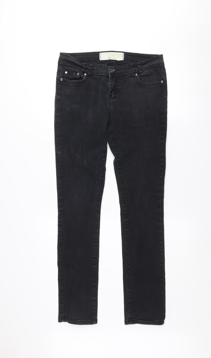 Dunnes Women’s Black Skinny Jeans Size 12 Slim Fit Denim