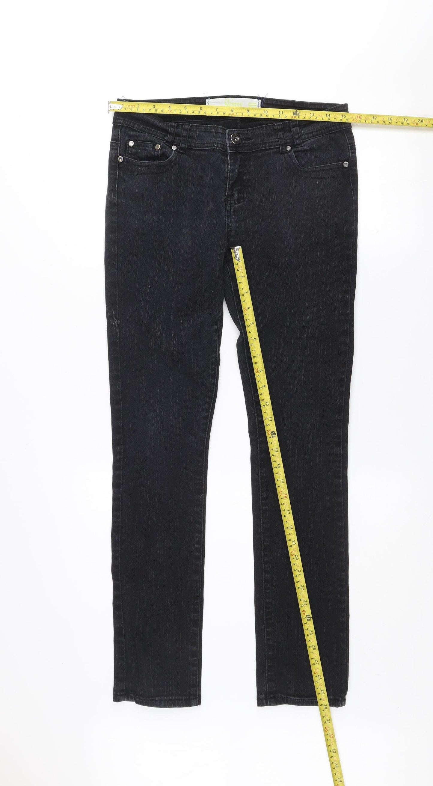 Dunnes Women’s Black Skinny Jeans Size 12 Slim Fit Denim