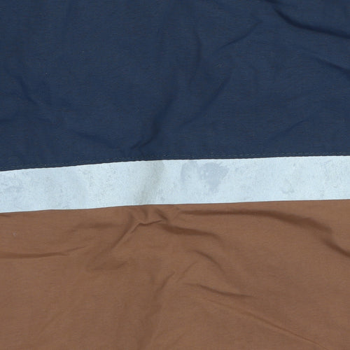 H&M Boys Blue Brown Reflective Windbreaker Jacket 9-10 Years