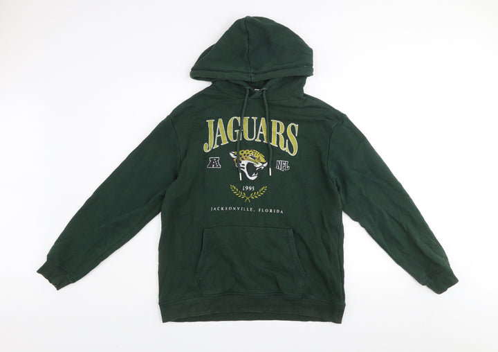 H&M Men's Green Jaguars NFL Pullover Hoodie Size S Cotton Blend