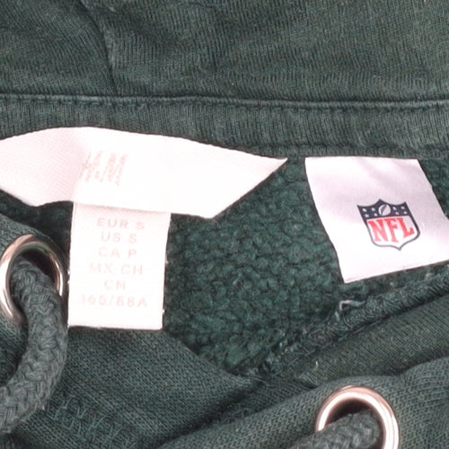 H&M Men's Green Jaguars NFL Pullover Hoodie Size S Cotton Blend