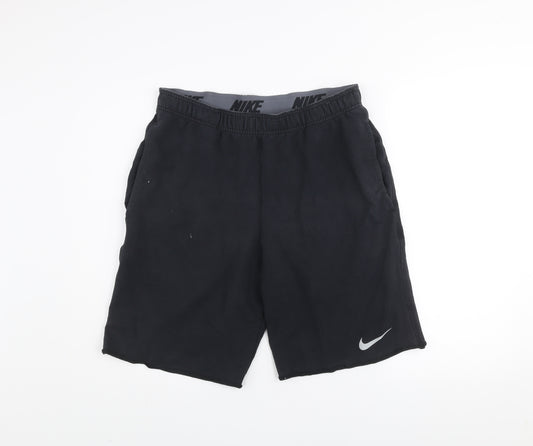 Nike Men's Black Small Dri-FIT Athletic Shorts with Elastic Waist