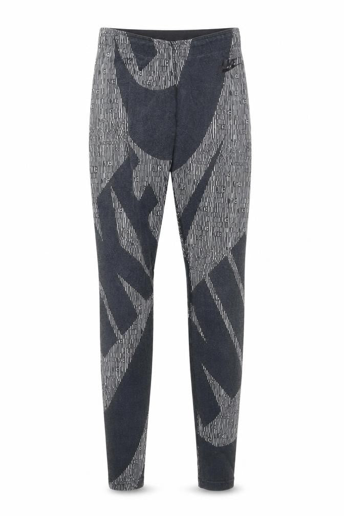 Front view of Nike women’s black printed xs leggings compression activewear trousers