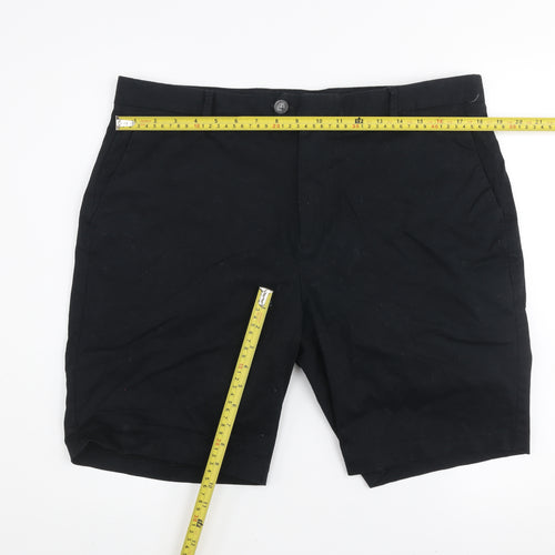 Reiss Men’s Black Chino Shorts Size L 36in Cotton Stretch