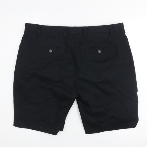 Reiss Men’s Black Chino Shorts Size L 36in Cotton Stretch