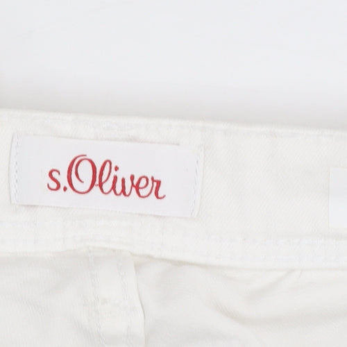 s.Oliver Women's White Slim Fit Betsy Jeans Size 16