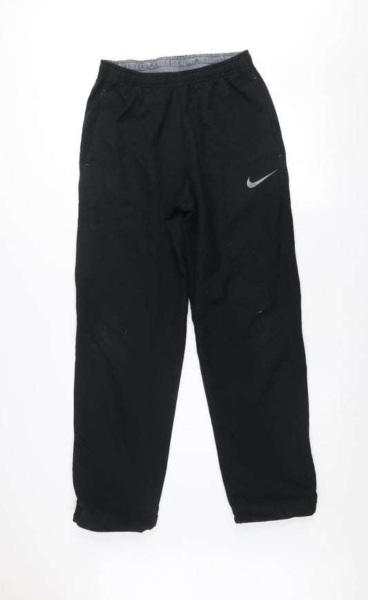 Nike Men's Black Dri-FIT Track Pants M Regular Fit Breathable Sportswear