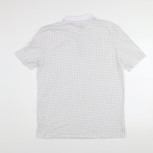 Slazenger Men's White Check Golf Polo Shirt Size L