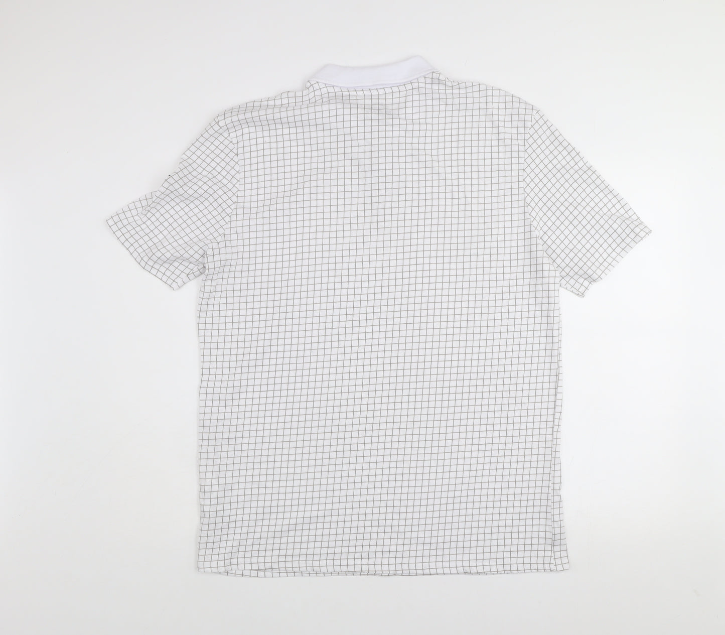 Slazenger Men's White Check Golf Polo Shirt Size L