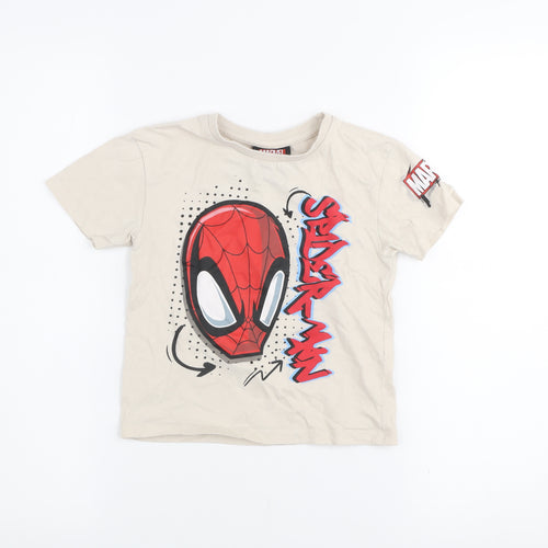 Primark Boys Beige Spider-Man Graphic T-Shirt 2-3 Years