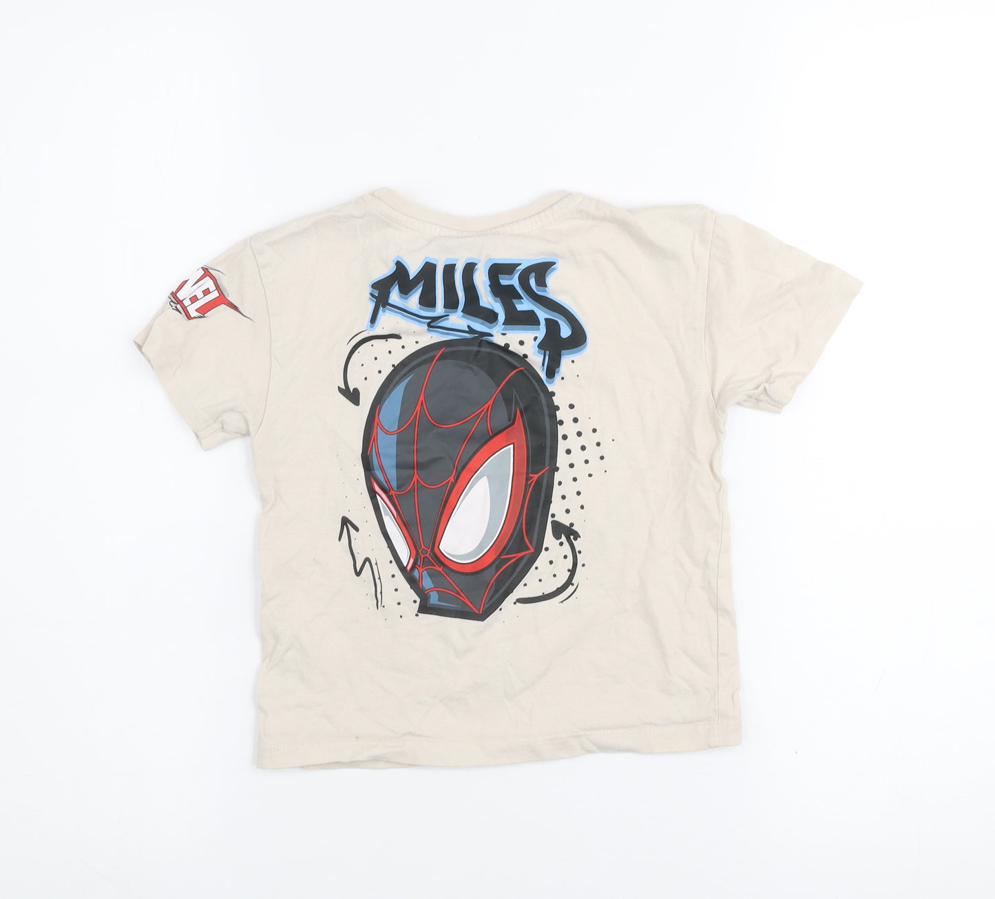 Primark Boys Beige Spider-Man Graphic T-Shirt 2-3 Years