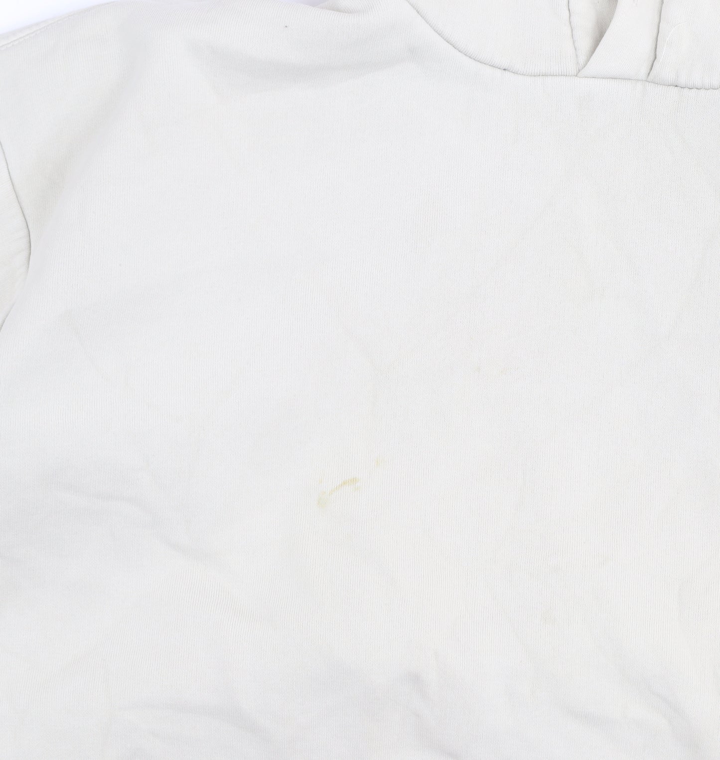 Zara Men Beige Pullover Hoodie Size M Cotton Blend Fleece