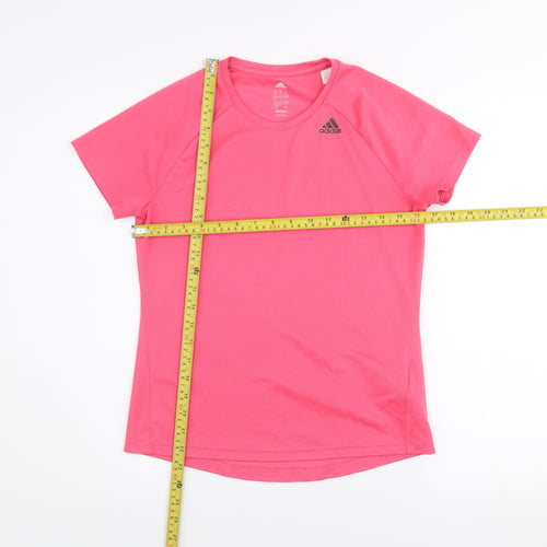 Adidas Womens Pink Climalite Short Sleeve Active T-Shirt Size S