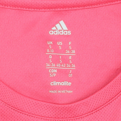 Adidas Womens Pink Climalite Short Sleeve Active T-Shirt Size S