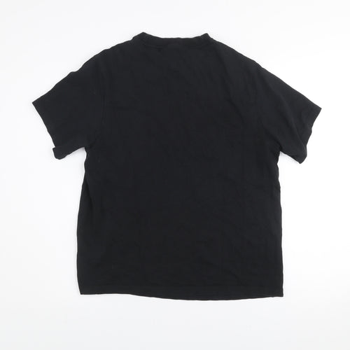 Adidas Women's Black Cotton Crew Neck Short Sleeve T-Shirt Size 10