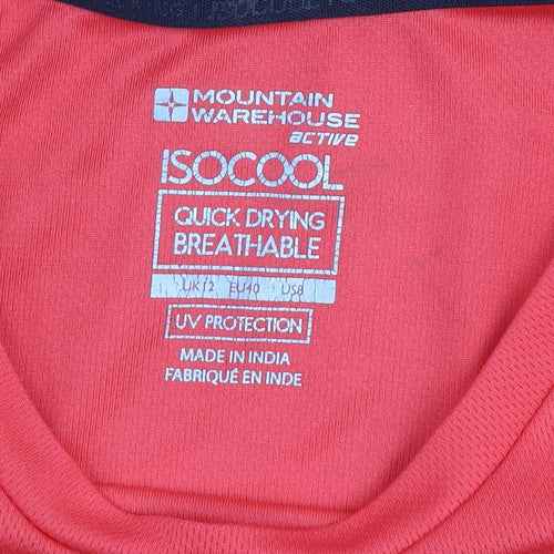 Mountain Warehouse Womens Red Size 12 IsoCool Activewear T-Shirt