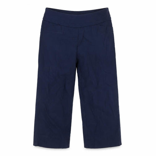 Kelly & Grace Weekend Women's Navy Cropped Trousers Size 10 Viscose Blend