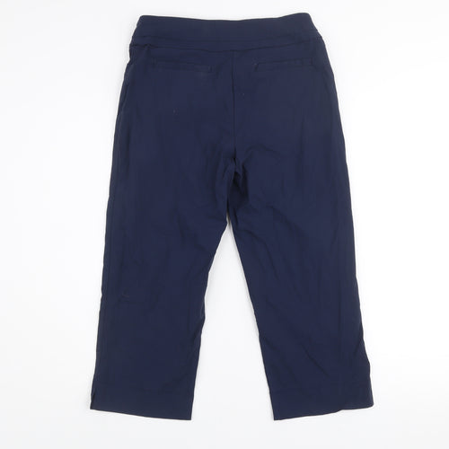 Kelly & Grace Weekend Women's Navy Cropped Trousers Size 10 Viscose Blend
