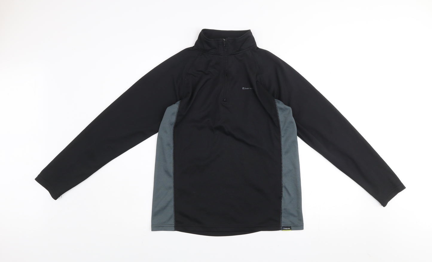 Trekmates Unisex Black L 1/4 Zip Pullover Lightweight Fleece Sweatshirt