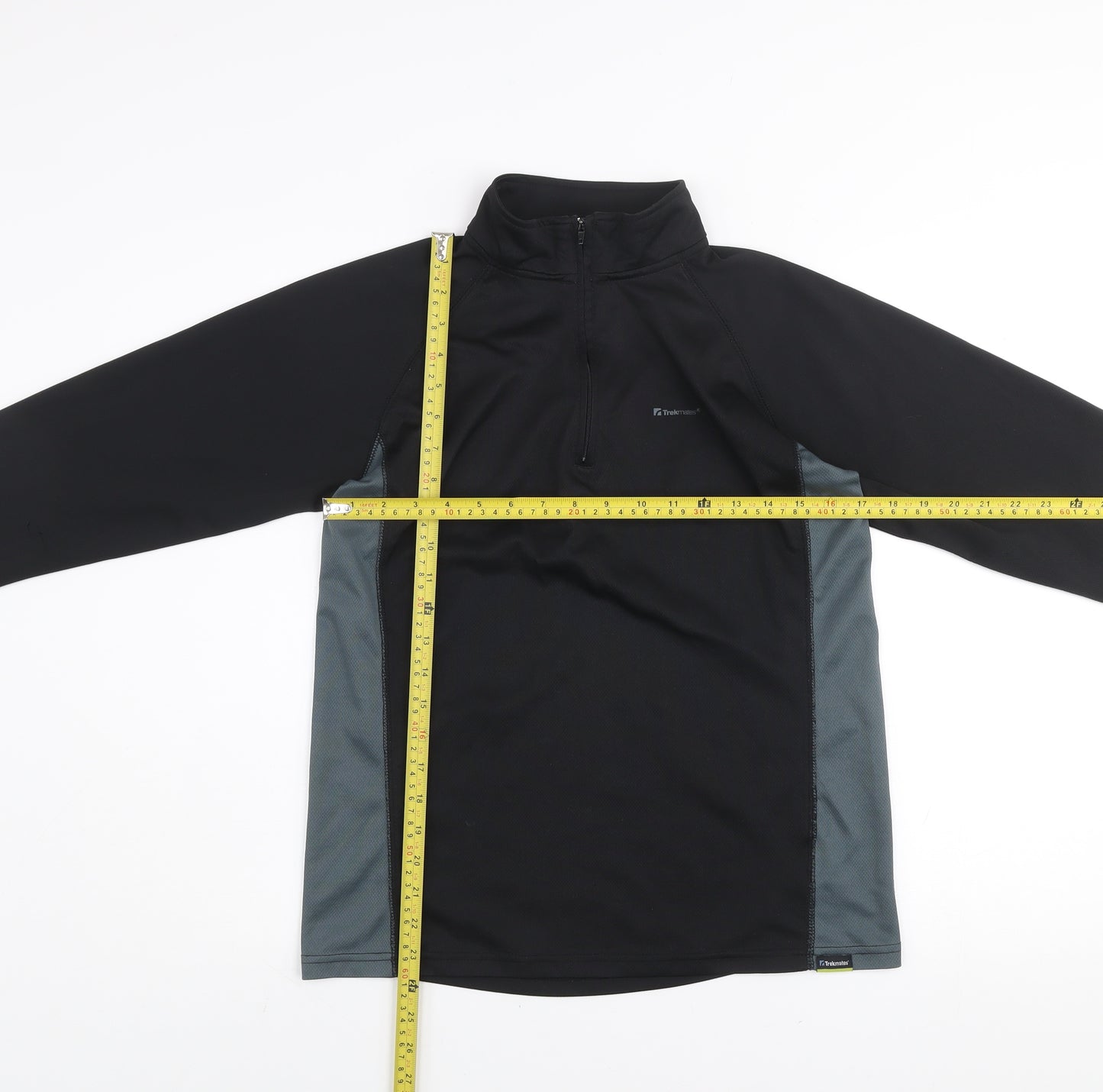 Trekmates Unisex Black L 1/4 Zip Pullover Lightweight Fleece Sweatshirt