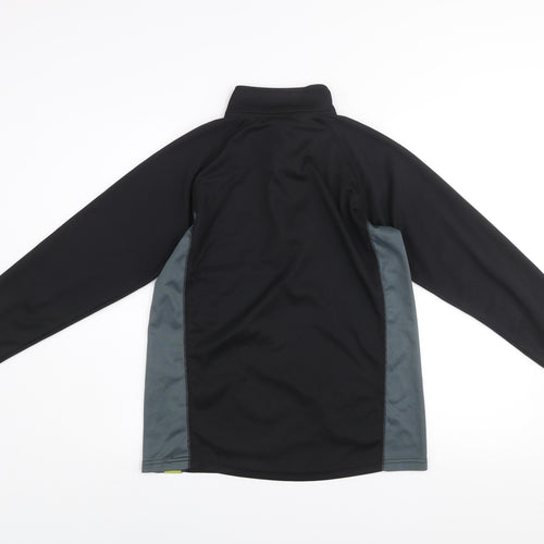 Trekmates Unisex Black L 1/4 Zip Pullover Lightweight Fleece Sweatshirt