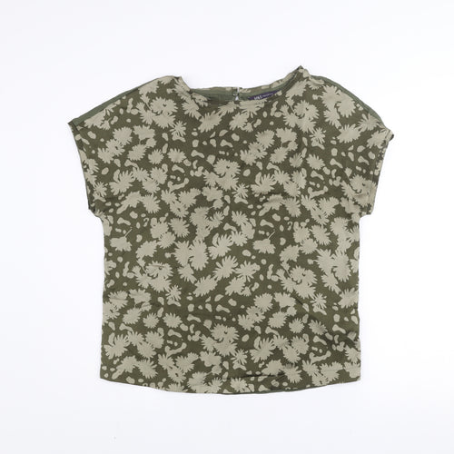 Marks and Spencer Women’s Green Floral Print Short Sleeve T-Shirt Size 8