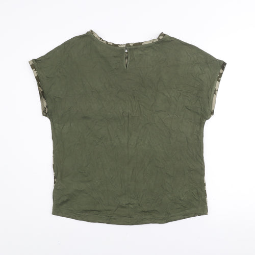 Marks and Spencer Women’s Green Floral Print Short Sleeve T-Shirt Size 8