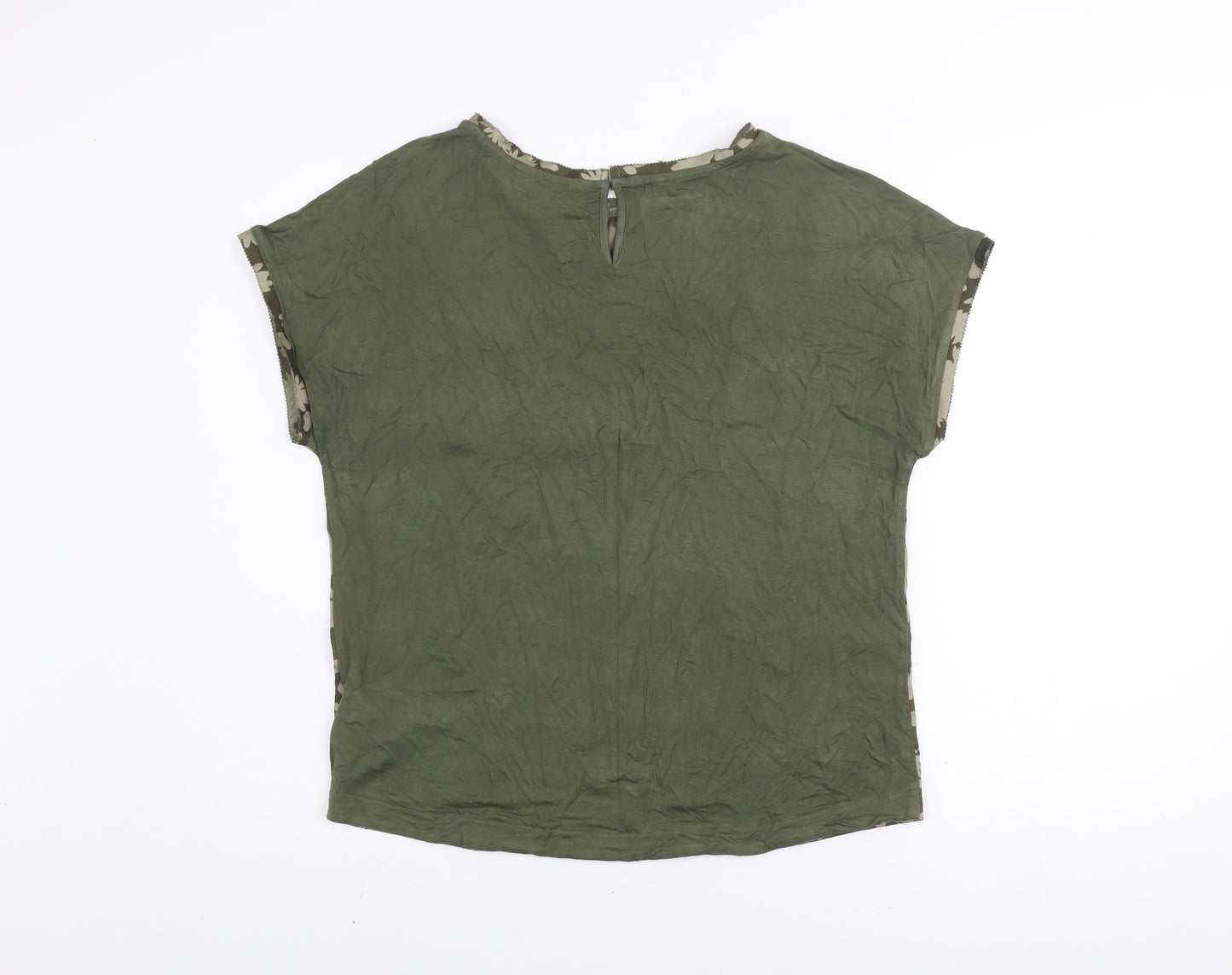 Marks and Spencer Women’s Green Floral Print Short Sleeve T-Shirt Size 8