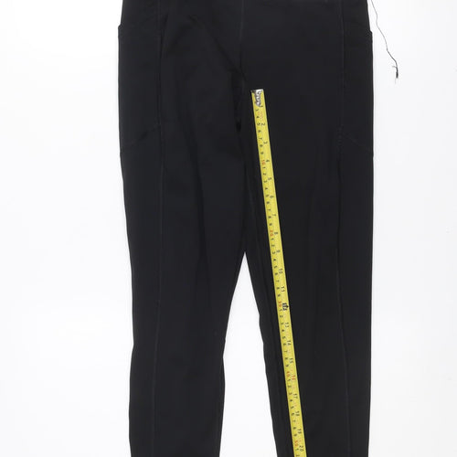 Calvin Klein Womens Black Capri Leggings M Gym Training Stretch
