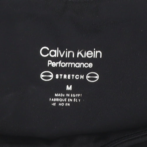 Calvin Klein Womens Black Capri Leggings M Gym Training Stretch