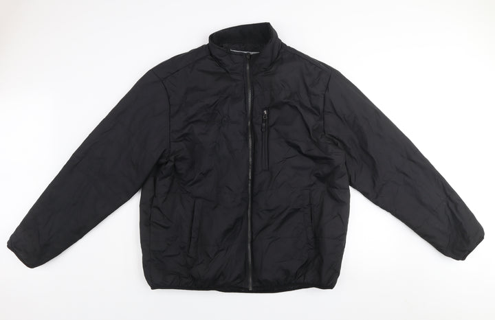 Free Country Men's Black XL Puffer Jacket Full Zip Polyester Winter Coat