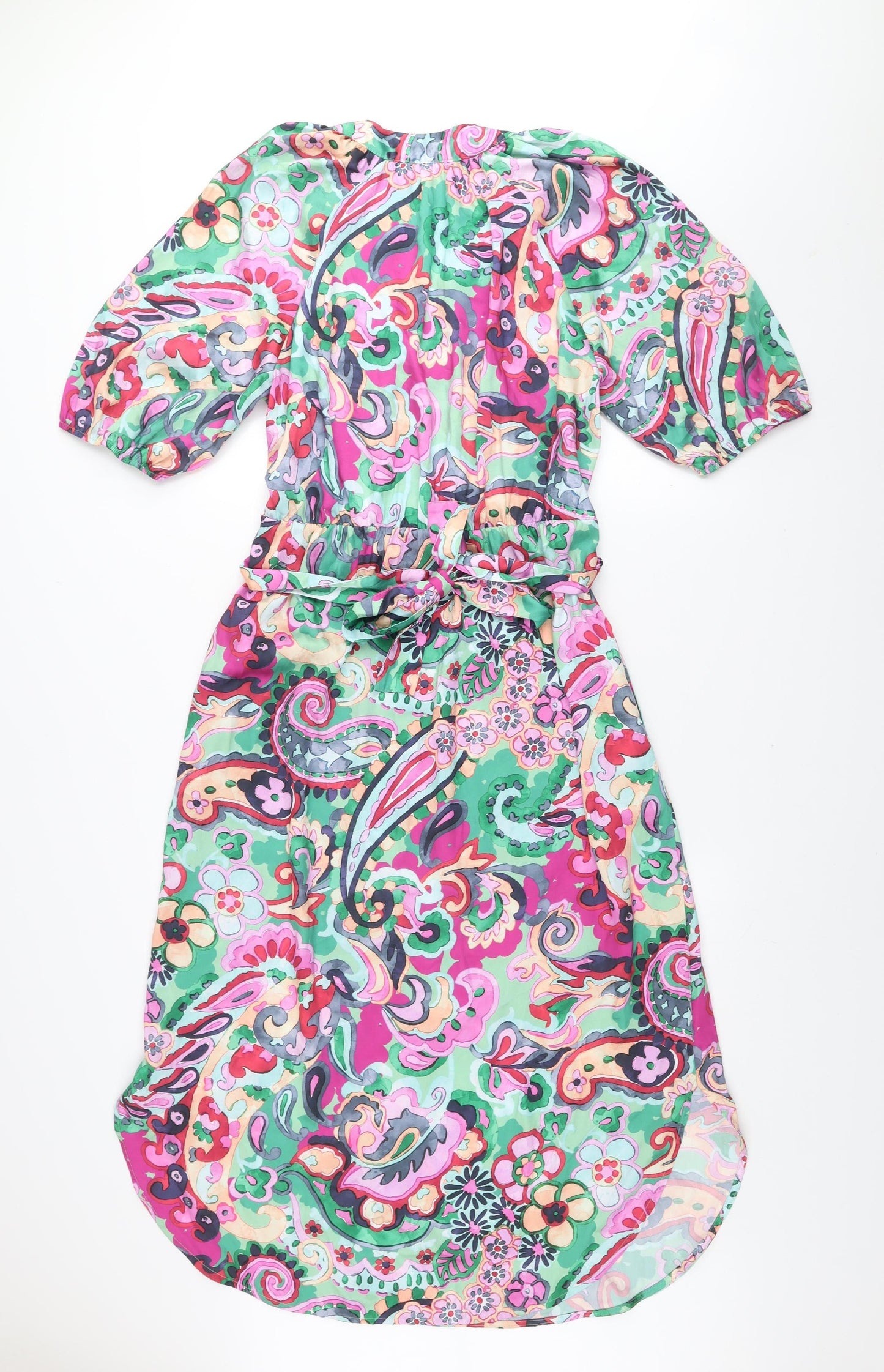 Gallery Women’s Multicoloured Paisley Midi A-Line Dress Size 14