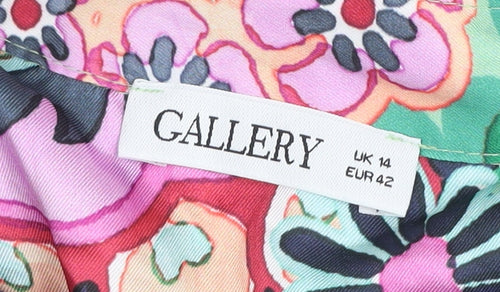 Gallery Women’s Multicoloured Paisley Midi A-Line Dress Size 14