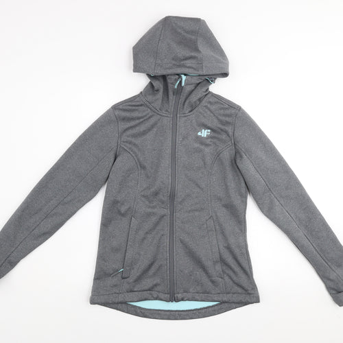 4F Womens Grey Hooded Softshell Jacket XS