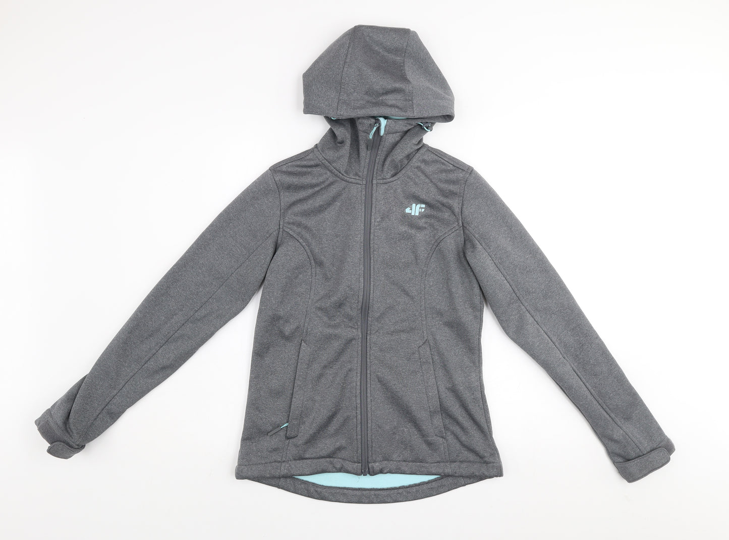 4F Womens Grey Hooded Softshell Jacket XS