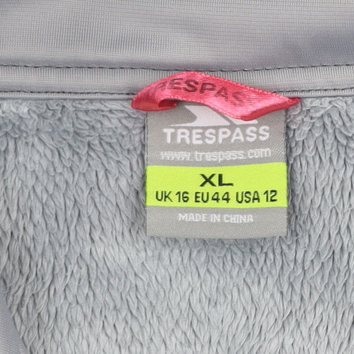Trespass Women’s Grey Fleece Full Zip Jacket XL Outdoor Casual