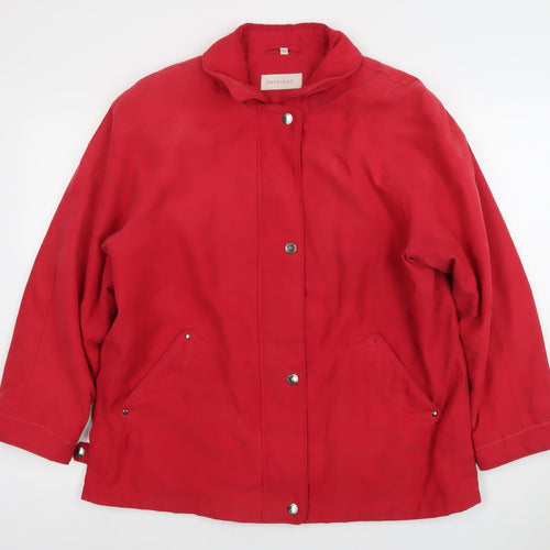 Dannimac Women Red L Mid-Length Rain Coat Jacket